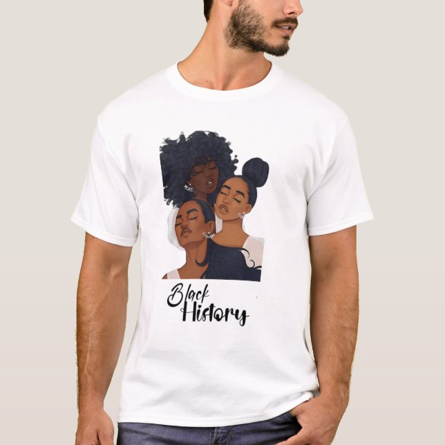 Black History Month Melanin Queens  T-Shirt (Front)