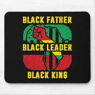 Black History Month Men Black Father Leader King A Mouse Pad