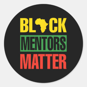 Black History Month Mentors Problem African Americ Classic Round Sticker