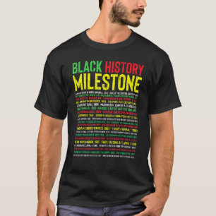 Black History Month Milestone African American Men T-Shirt