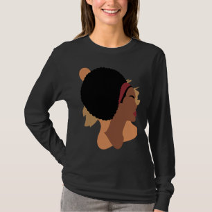 Black History Month Minimalist Queen Melanin Boho  T-Shirt