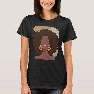 Black History Month Minimalist Queen Melanin Boho T-Shirt