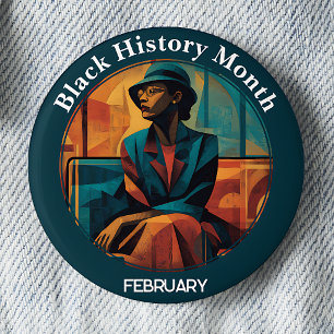 Black History Month Montgomery Bus Boycott Pinback 2 Inch Round Button