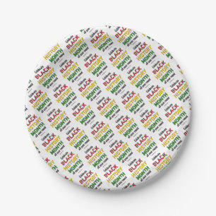 BLACK HISTORY MONTH Motivational BHM Paper Plate
