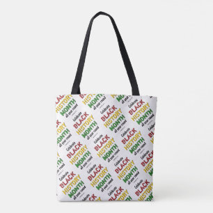 BLACK HISTORY MONTH Motivational BHM Print Tote Bag