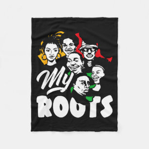 Black History Month My Roots African American  Fleece Blanket