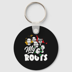 Black History Month My Roots African American Keychain