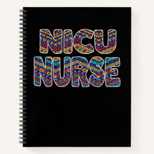 Black History Month Nicu Nurse, African Nurse Patt Notebook