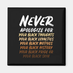 Black History Month Not Sorry For Being Black Mens Magnet