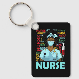 Black History Month Nurse Keychain