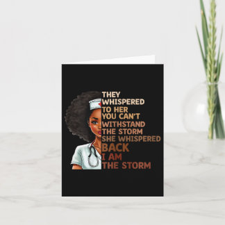 Black History Month Nurse Proud Black African Amer Card