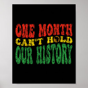 Black History Month One Month Can't Hold Our Histo Poster
