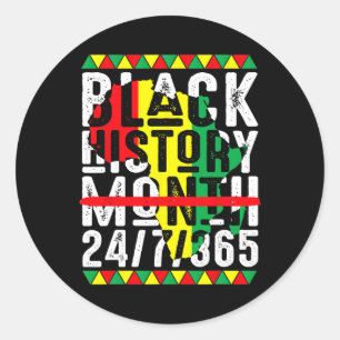 Black History Month One Month Cant Hold Our Histor Classic Round Sticker