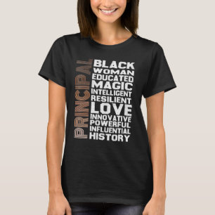 Black History Month Pajama I Am A Black Principal T-Shirt