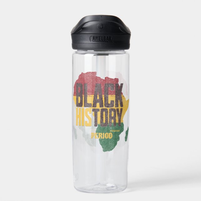  Black History Month  Pan-African  for students Water Bottle (Back)