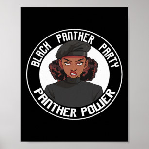 Black History Month Panther Party Logo Afro Hair 1 Poster