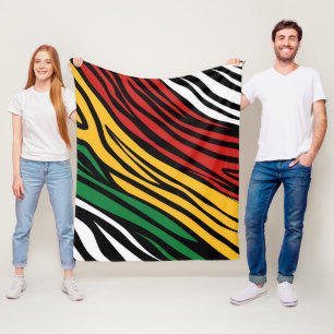 Black History Month Pattern  Fleece Blanket