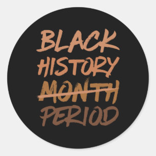 Black History Month Period African American Melani Classic Round Sticker