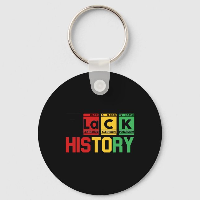 Black History Month Periodic Element Table African Keychain (Front)