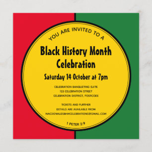 BLACK HISTORY MONTH Personalized Event Invitation