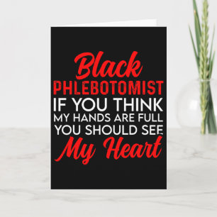 Black History Month Phlebotomist Flag. African Ame Card