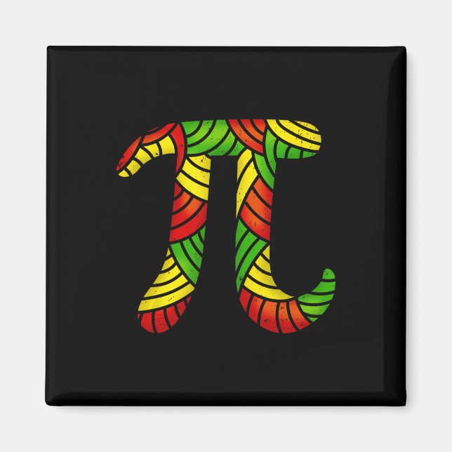 Black History Month Pi Day Math Lover Teacher Stud Magnet (Front)