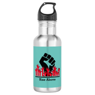 Black History Month Power Fist  RISE ABOVE Custom 532 Ml Water Bottle