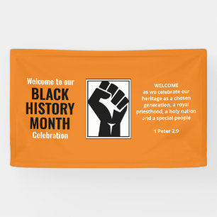BLACK HISTORY MONTH Power Fist Welcome Banner