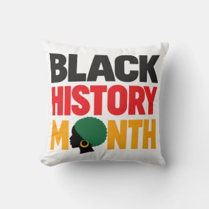 Black History Month Pride Cultural Heritage Throw Pillow