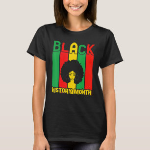 Black History Month Pride Distressed Melanin Ameri T-Shirt