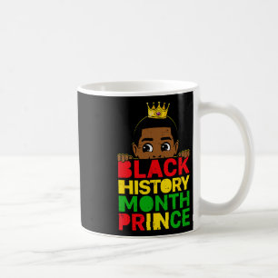 Black History Month Prince African Melanin Boy Tod Coffee Mug