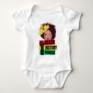 Black History Month Princess Black Girl Magic Baby Bodysuit