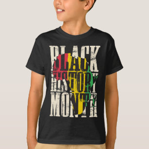 Black History Month Proud African Map Colors Afric T-Shirt