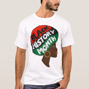 Black History Month Proud Afro African Queen Freed T-Shirt