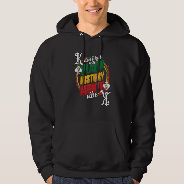 Black History Month Proud Black Poker Player Appar Hoodie (Front)