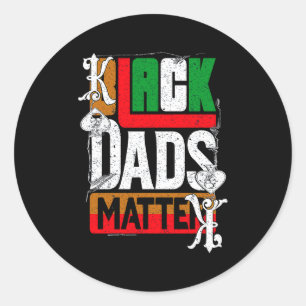 Black History Month Proud Poker Player Dad T Shirt Classic Round Sticker