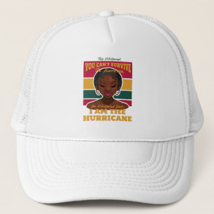 Black History Month Quote, Melanin Woman Hurricane Trucker Hat
