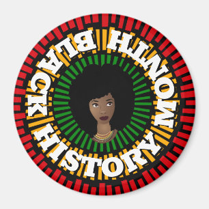 Black History Month, Rays of Sun, Black Woman Magnet