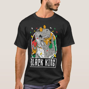 Black History Month Rex Dinosaur Black King Dino B T-Shirt