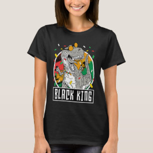 Black History Month Rex Dinosaur Black King Dino B T-Shirt