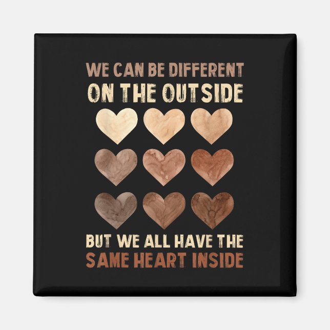 Black History Month Same Heart Inside African Prid Magnet (Front)