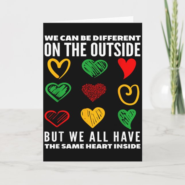 Black History Month Same Heart Inside  Card (Front)