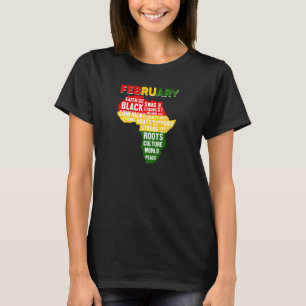 Black History Month Shirt African Map Feb  Proud A