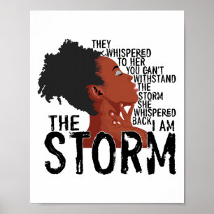 Black History Month Shirt African Woman Afro I Am Poster