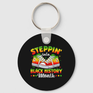 Black History Month Shirt Women Girls African Amer Keychain