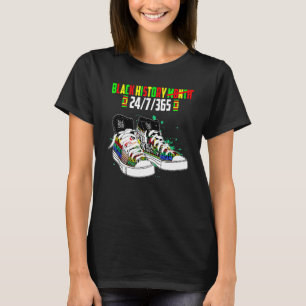 Black History Month Shoes 24 7 365 African America T-Shirt