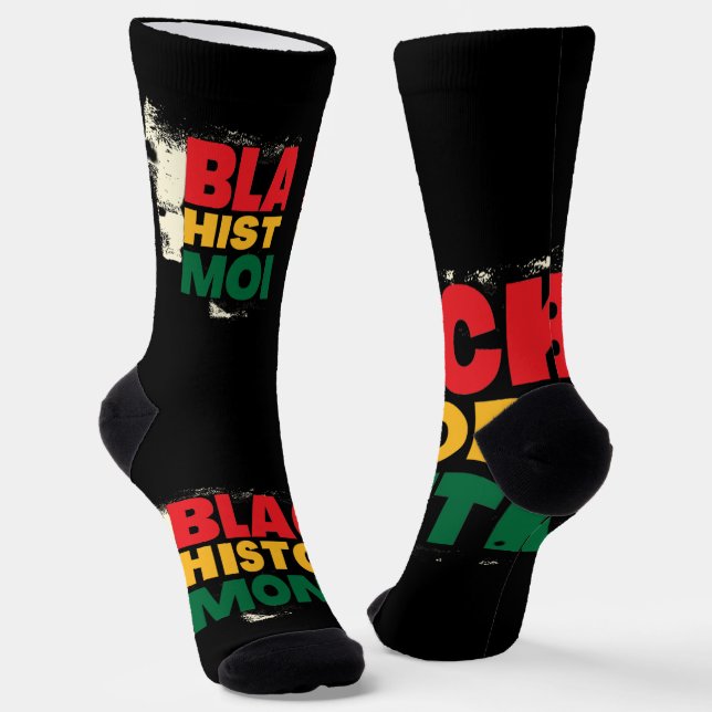 Black History Month Socks (Angled)