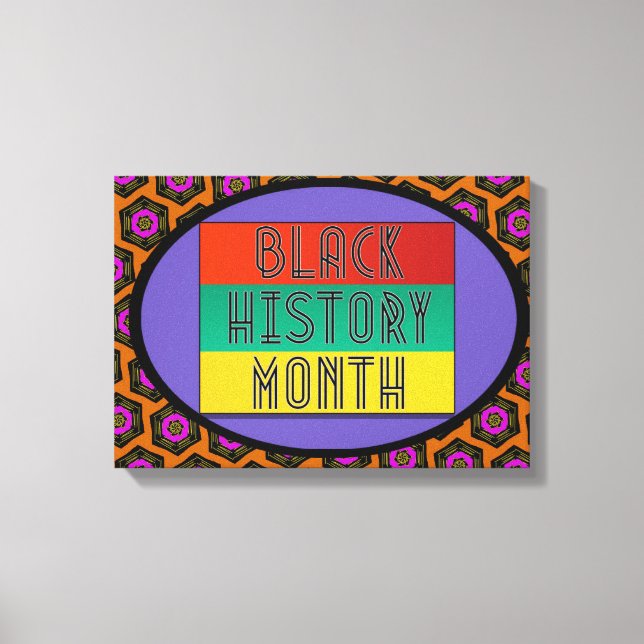 Black History Month Stretched Canvas Print (Front)