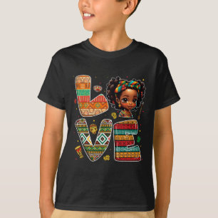 Black History Month Strong African Toddler Girls  T-Shirt