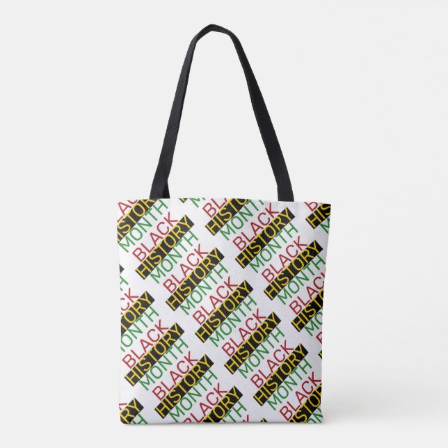 BLACK HISTORY MONTH Stylish BHM Print Tote Bag (Back)